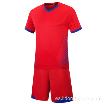 Venta al por mayor Jersey de fútbol económico conjunto uniforme de fútbol completo